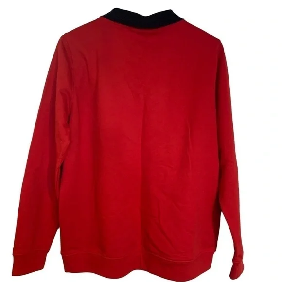 Classy Cat Red Collared Sweater - Picture 2 of 8